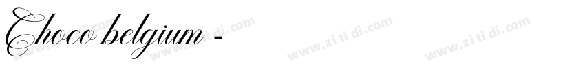 Choco belgium字字体转换